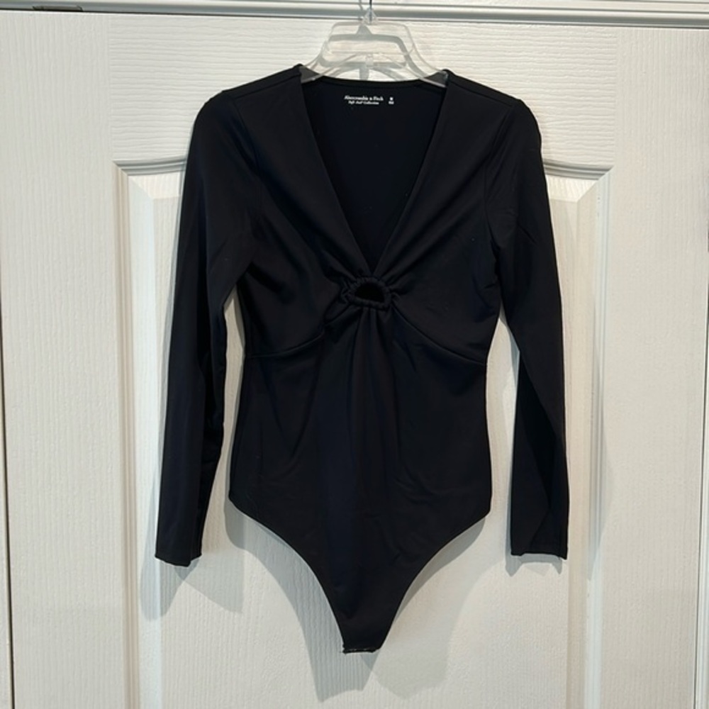 Abercrombie & Fitch Soft AF Collection black bodysuit size medium with cutout